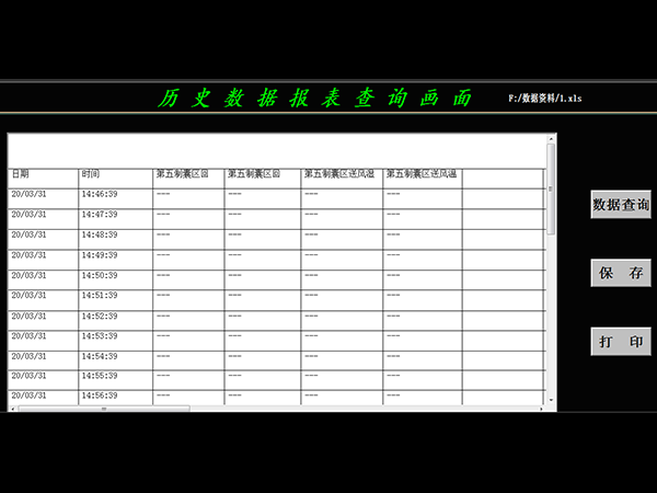 歷史數(shù)據報表查詢